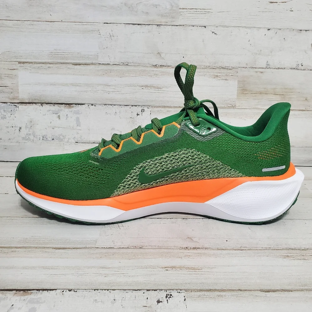Nike Air Zoom Pegasus 41 "FAMU" Green Orange Shoes Men's Size 9.5 FZ5112-300 - Picture 5 of 11